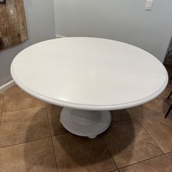 White Round Table 54” diameter