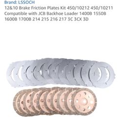 12&10 Brake Friction Plates Kit 450/10212 450/10211 Compatible with JCB Backhoe Loader 1400B 1550B 1600B 1700B 214 215 216 217 3C 3CX 3D