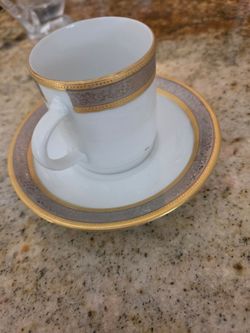 Porcelain Demitasse Cup and Saucer Set