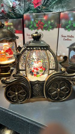 Christmas Carriage Snow Water Lanterns