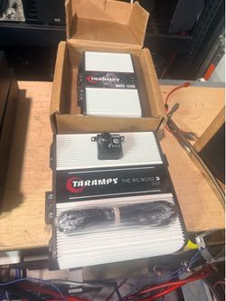 Taramps bass amps 3000 watts @ .5-2 ohms and 1200.1 @4 ohms