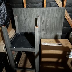 gray tall square living spaces dinning table 