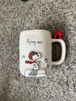 Rae Dunn x Peanuts Coffee Mug, Flying Ace - Red