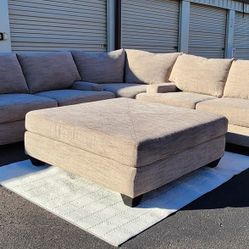 Living Spaces Harper Downed Sectional Couch