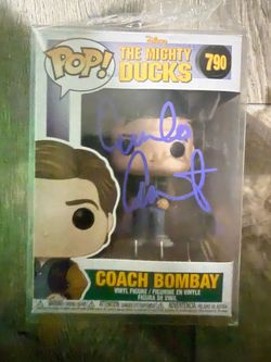 Emilio Estevez signed The Mighty Ducks Coach Bombay Funko Pop - BAS