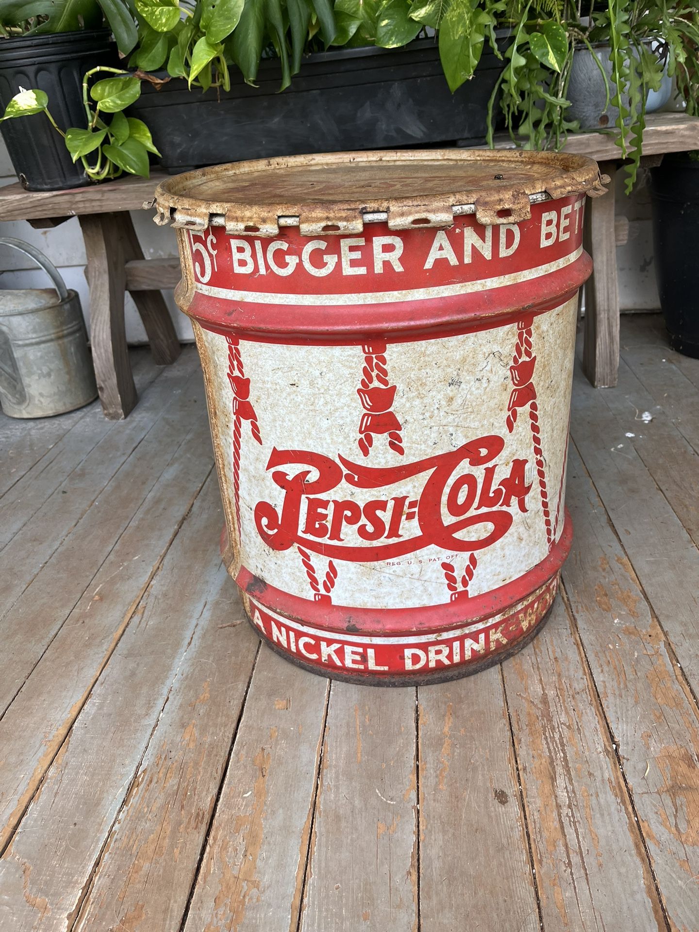 Vintage Pepsi Cola Syrup Barrel