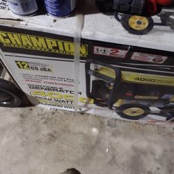 Generator Portable Champion 4000 Watt Peak Watt.  1268dBA.  Factory Sealed.  Cash Porch Pickup Redmond 