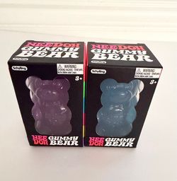 Authentic Hard to Find Needoh Gummy Bear Squishy Brand New in Box $32 each you pick color: Purple OR Blue