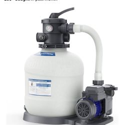 AQUASTRONG 16in Sand Filter Pump for Above Ground Pool with Timer, 3/4 HP Pool Pumps Above Ground 3800 GPH for Pools up to 16000 GAL, Pool Filter with
