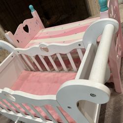 Wooden Doll Bunk Bed Toy And Doll Grib Toy