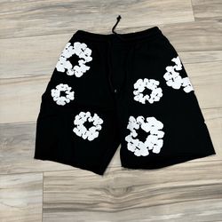 Denim Tear Black shorts, Size medium, Brand new