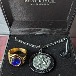 Men's Jewelry Necklace And Ring