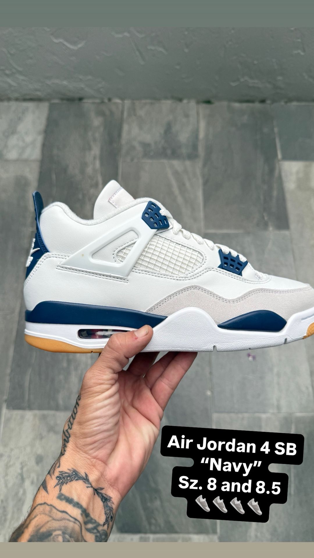 Air Jordan 4 SB “Navy” Sz. 8 and 8.5