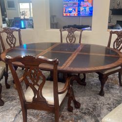 Antique Dining Table (6 Chairs)