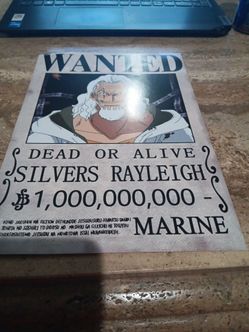 One Piece Official Silvers Rayleigh $1,000,000,000 Wanted Poster