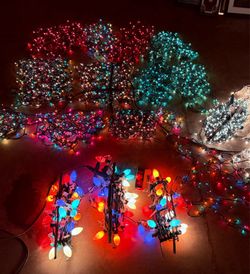 Christmas Lights + Plastic Container