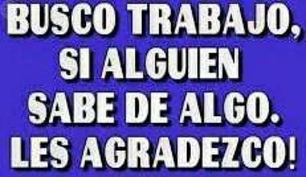 En busca de trabajo .