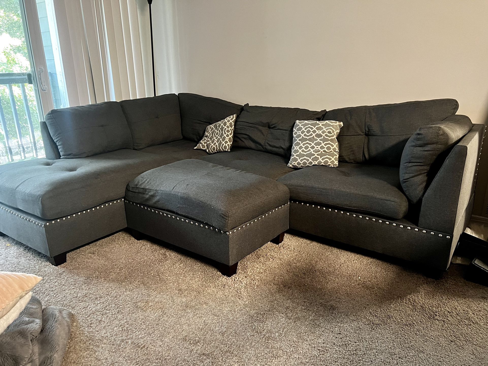 Couch Sectional with Ottoman 