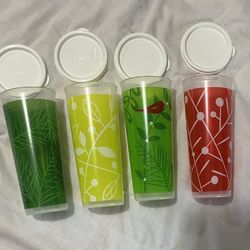 Set Of 4 NEW Tupperware Cups