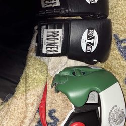 TITLE MEX HEADGEAR & PRO MEX 16 Oz GLOVES