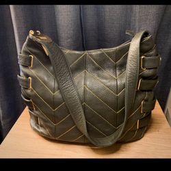 NEW Bodhi Haight-Ashbury Pine Studded & Strapped Leather Crossbody Handbag Medium 