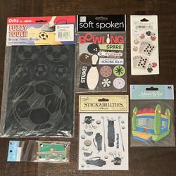 Scrapbooking Sports Stickers, $3 Total 