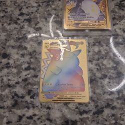 Pokémon Gold Plates Cards New