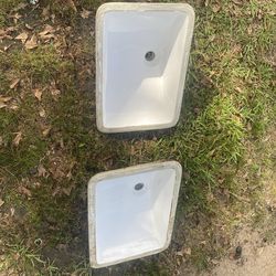 Matching under mount sinks for bathroom vanity