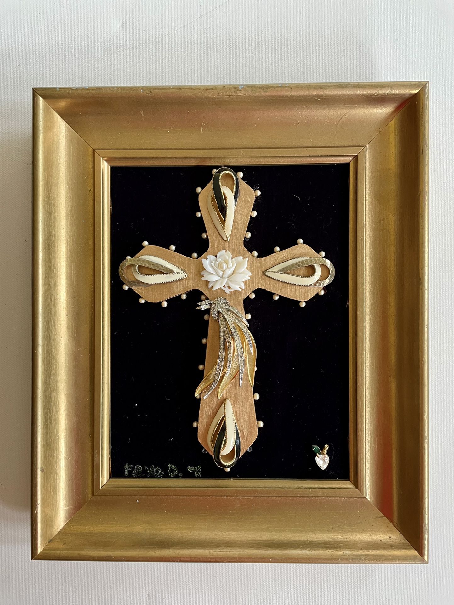 Framed Cross Jewelry Art