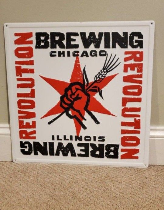 REVOLUTION BREWING CO METAL BEER SIGN 