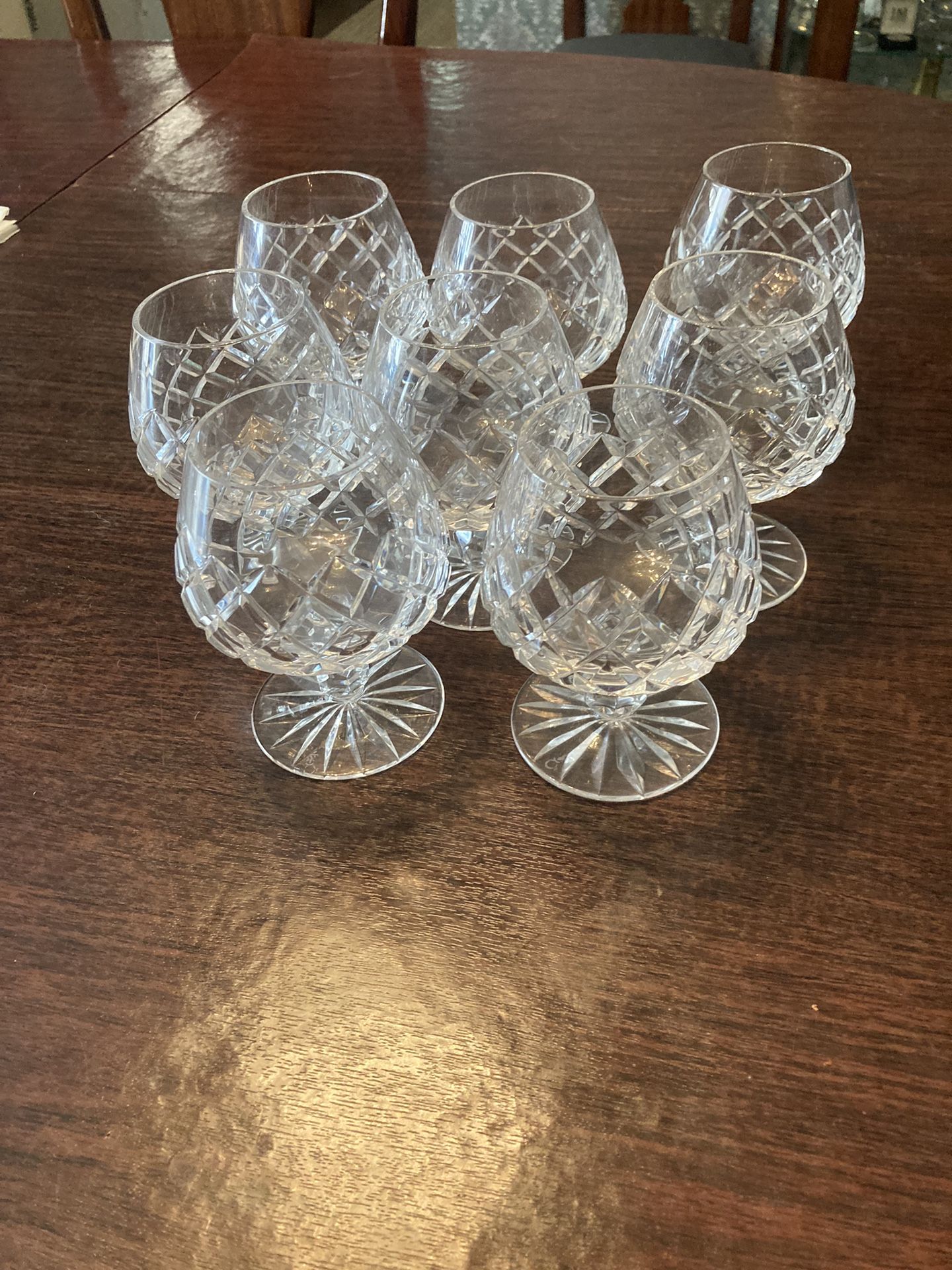 Ceska crystal Brandy Sniffers. 1900. Never Used. Watermark On The Bottom.