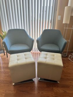 Mid Century Modern Chairs & Ottomans