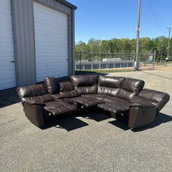 Imitation Leather Power Reclining Sectional Couch Free Delivery 