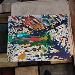 Abstract Painting Acrylic On Thin Canvas