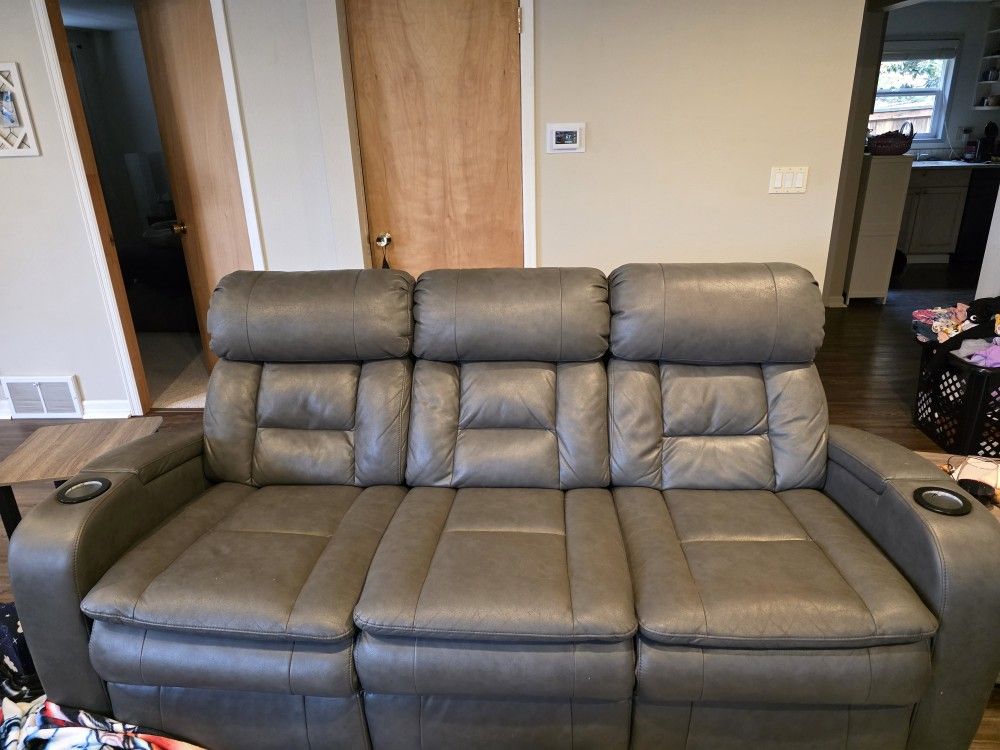 Leather Recliner Couch And Love Seat