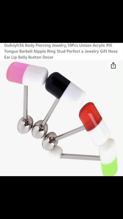 Body Piercing Jewelry $5 Each Pills