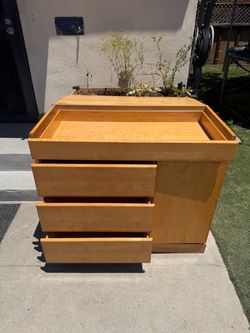 Wood Baby Changing Table with Drawers