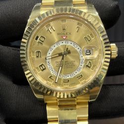 Rolex Sky Dweller ✈️  in All 18k Gold 🏆 FULL LINKS!