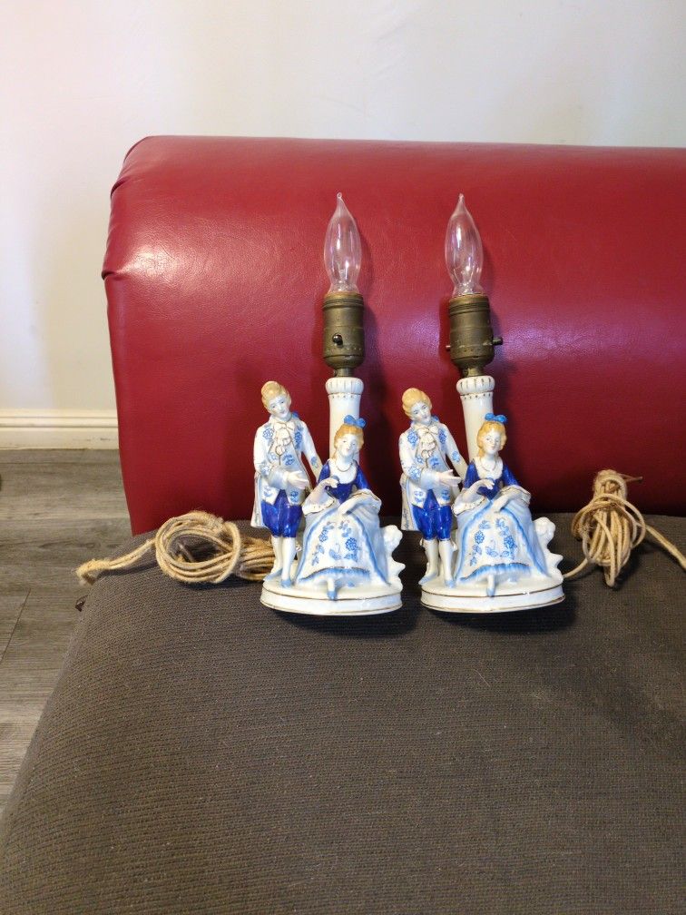 Porcelain Antique Historical Lamps