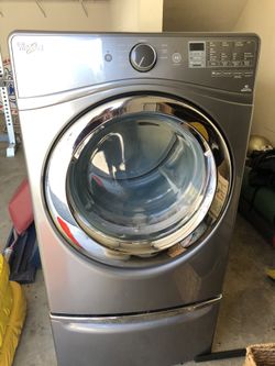 Whirlpool duet 7.4 cu ft gas dryer with pedestal drawer