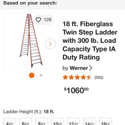 Werner 18 Ft Fiberglass Ladder