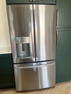 4-Piece Stainless Steel Kitchen Package - GE Profile Set & Sharp Drawer