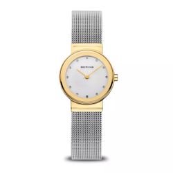 Bering - Classic Gemmed Stainless Mesh Women's Quartz Watch - 10126-001
