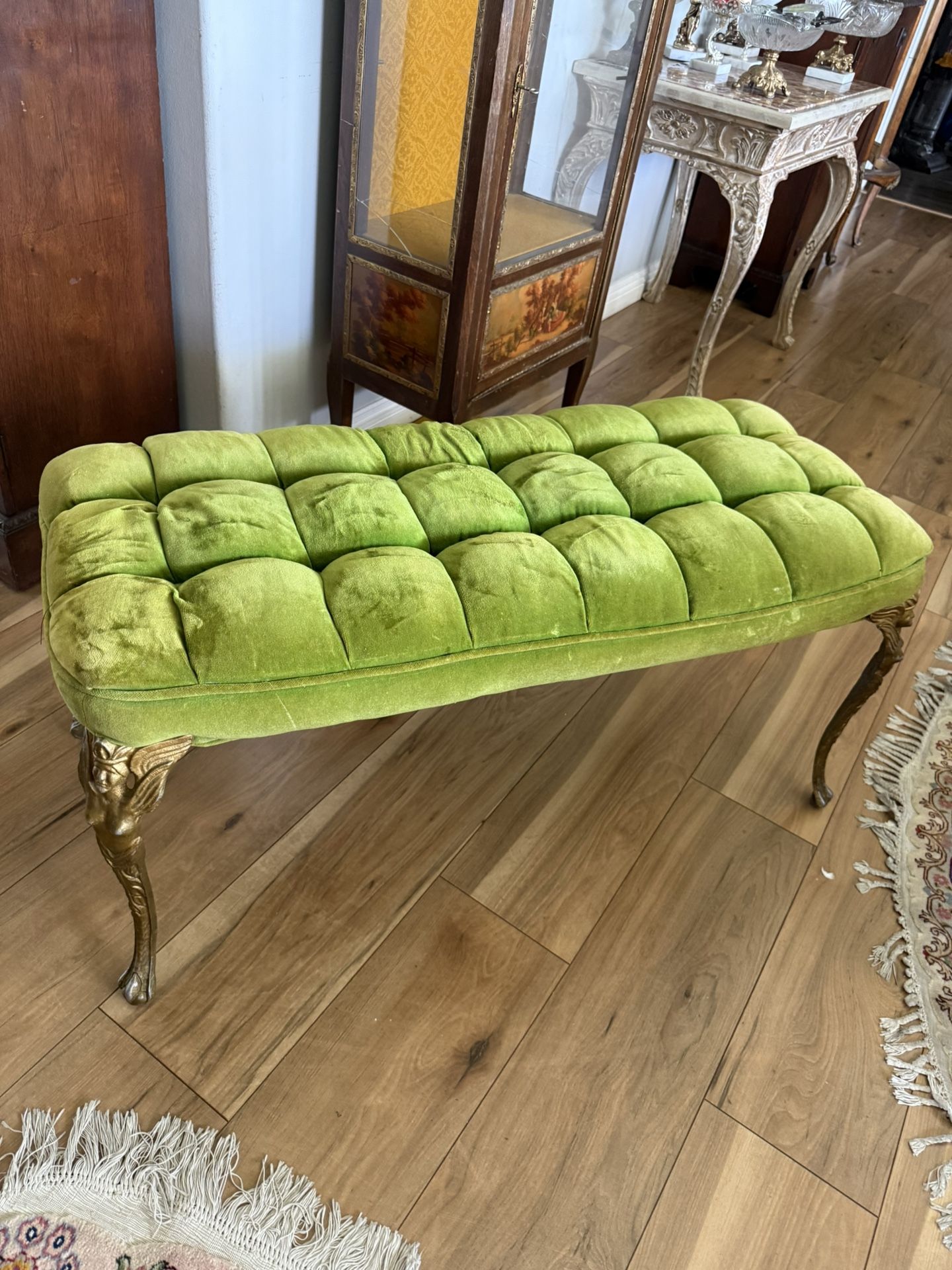 Antique Chesterfield Bench