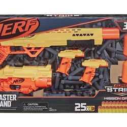 Nerf Alpha Strike Mission Ops Set, 4
Blasters, 2 Half-Targets, 25 Nerf Darts