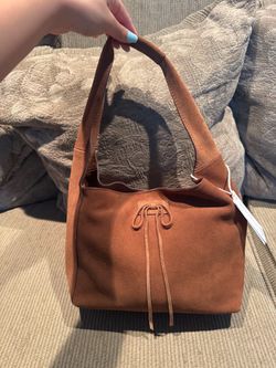 Lucky Brand brown suede bag