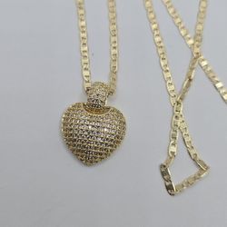 VALENTINE'S DAY BEAUTIFUL HEART NECKLACE multi-stones Gold-plated 