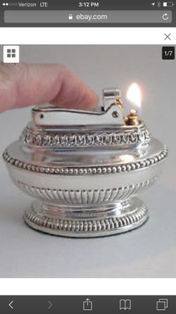 Vintage Robson silver plated table lighter