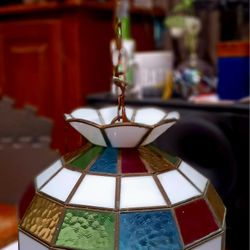 Mid 20th Century Hanging Pewter Lamp