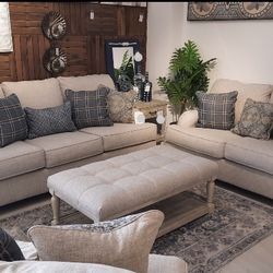 Traemore Linen Living Room Set (sofa Loveseat , couch, Sectional Options 